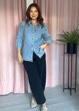 REDIAL Stretchy Denim Shirt