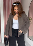 Knitted Zip Up - Taupe