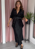 Satin Slip Skirt - Black
