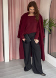 Bardot Jumper - Burgundy