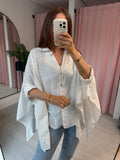 Broderie Poncho Shirt