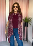 Paisley Scarf - Burgundy