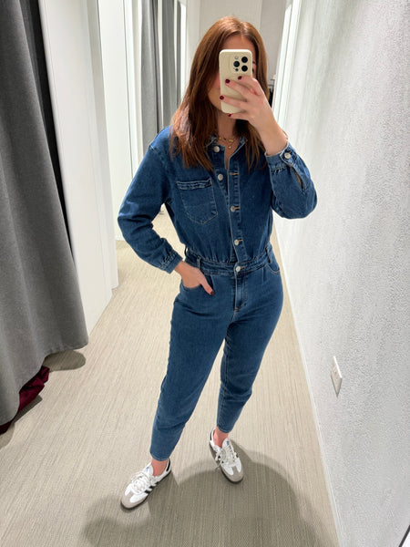 Denim Jumpsuit -Mid  Denim