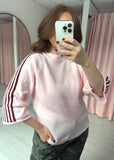 Stripe Shoulder Jumper - Pink & Burgundy