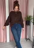 Twist Detail Jumper - Chocolate