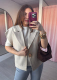 Trench Style Drop Shoulder Gilet