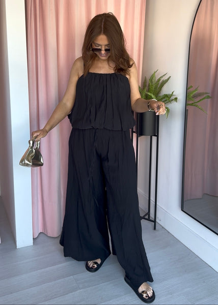 Bubble Hem Co-ord - Black