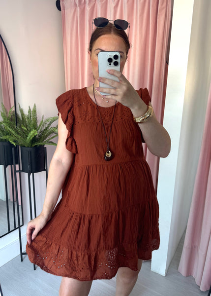 Cheesecloth Embroidery Anglaise Dress - 2 colours