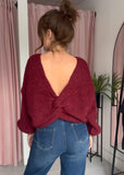 Twist Detail Jumper - Burgundy