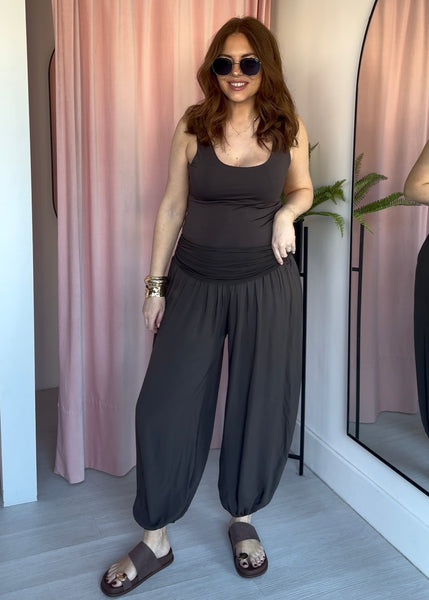 Balloon Trousers - Brown