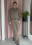 Long Sleeve Jogger Co-ord set - Taupe