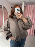 Bubble Hem Puffa - Taupe
