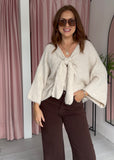 Bow Front Jumper - Cream
