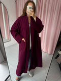 Oversized Coat - Deep Cherry