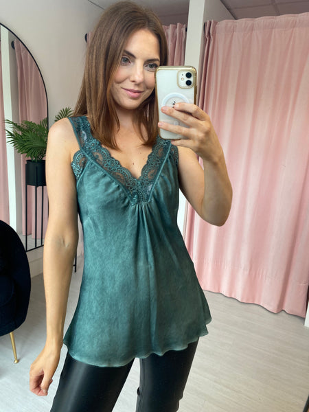 Lace Cami - Teal