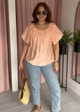 Puffball Top - Peach