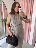 Harper Relaxed Waistcoat & Ballon Trouser Co-ord - Light Taupe