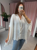 Broderie Poncho Shirt