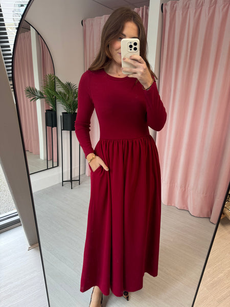 Knitted Leni Dress - Wine