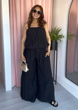 Bubble Hem Co-ord - Black