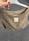 Linen Puff Ball Vest - Taupe