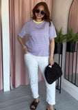 Stripe T-shirt - Blue & Pink