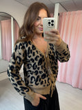 Bow Front Cardigan - Leopard