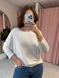 Soft Scoop Neck Top - White