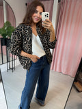 Leopard Bomber - Biege