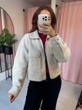 Crop Shacket - Cream