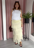 Ruffle Maxi Skirt - Lemon