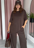 Soft Rib Asymmetric T - Brown