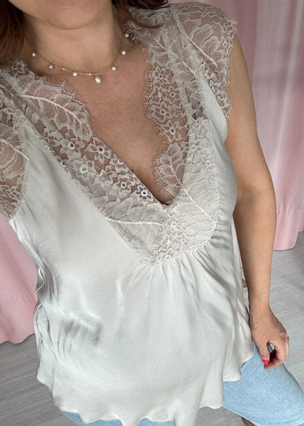 Lace Top - Beige