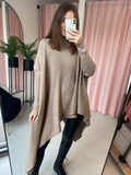 Rib Asymmetric Jumper - Taupe