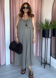 Cotton Raw Edge V Neck Dress - 5 Colours