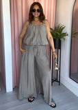Bubble Hem Co-ord - Taupe