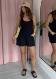 Cotton Pocket Shorts - Black