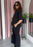 Soft Rib Asymmetric T - Black