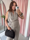 Harper Relaxed Waistcoat & Ballon Trouser Co-ord - Light Taupe