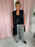 Wide Leg Trousers - Leopard