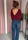 Twist Detail Jumper - Burgundy