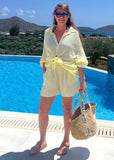 Cotton Crinkle Shirt - Lemon