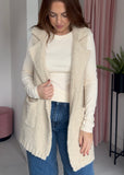 Knitted Boucle Waistcoat - Biege