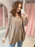 Oversized Jessy Jumper  -  Taupe