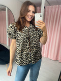 Bow Tie Leopard Shirt - Short Sleeve