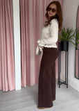 REDIAL Wide Leg Jeans - Chocolate Brown
