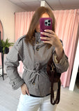 Checked Funnel Neck Trench