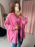 Cheesecloth Oversize Shirt - Washed Pink