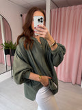 Boho Cheesecloth Shirt - Khaki