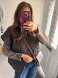 Quilted Gilet - Brown